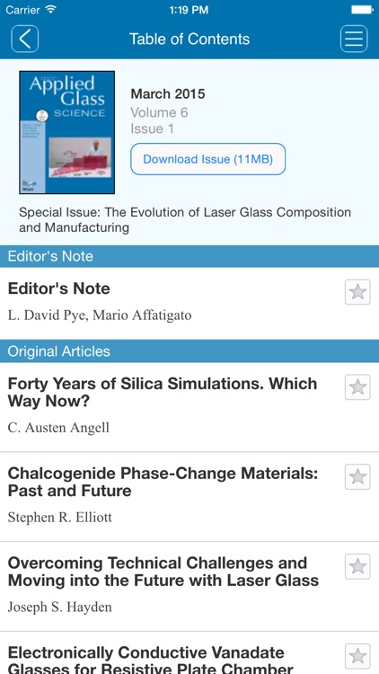 International Journal of Applied Glass Science