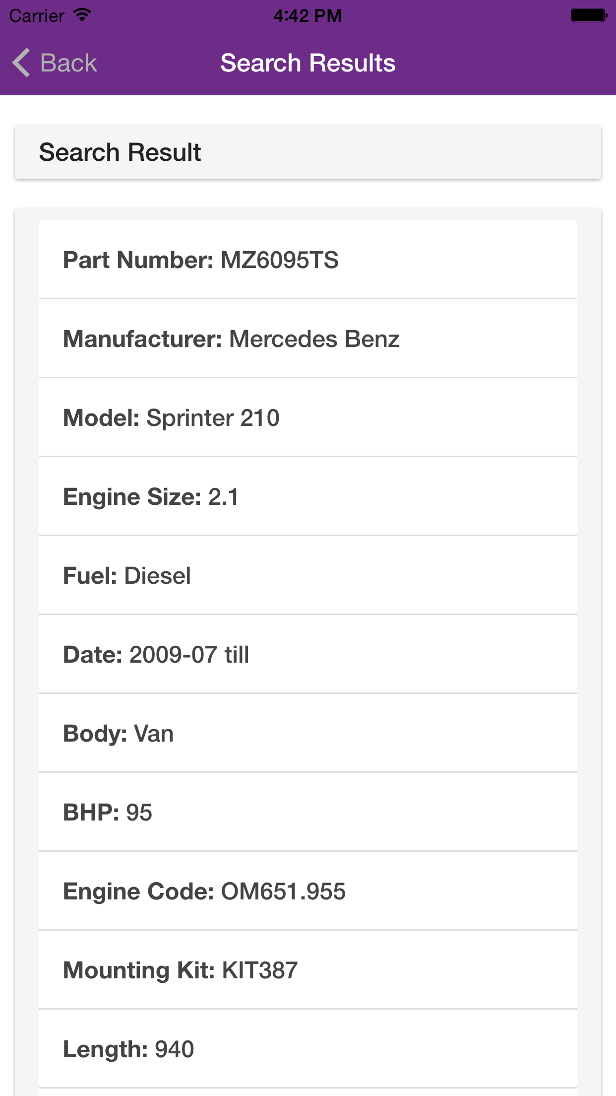EEC Part Finder