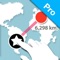 MapPoint is the simplest tool to measure the distance between two points on iOS map