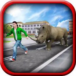 Crazy Rhino Attack 3D app icon