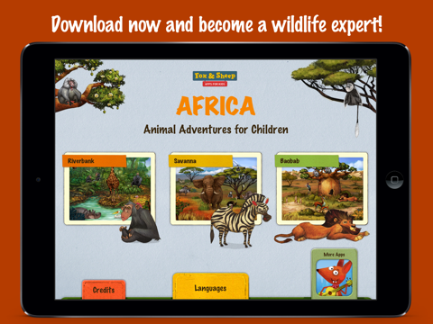 Africa - Animal Adventures for Kids iPad screenshot 4 - Education app