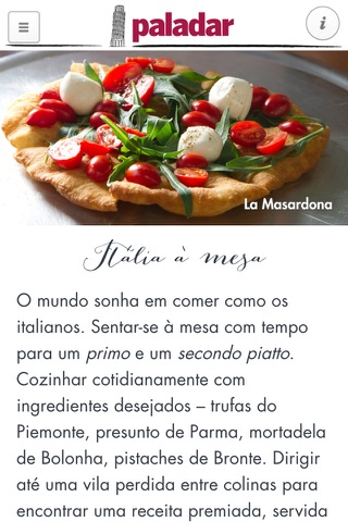 PALADAR VIAGENS GASTRONÔMICAS - ITÁLIA screenshot 2