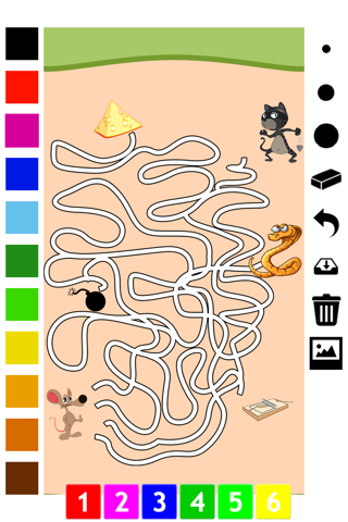 Labyrinth Learning games for children age 3-5: Help the animals to find their way through the maze screenshot 3