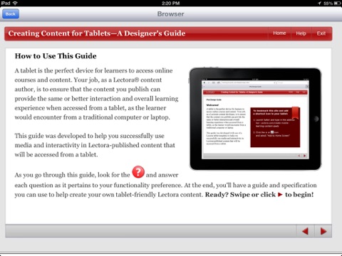 Lectora Mobile for iPad screenshot 2