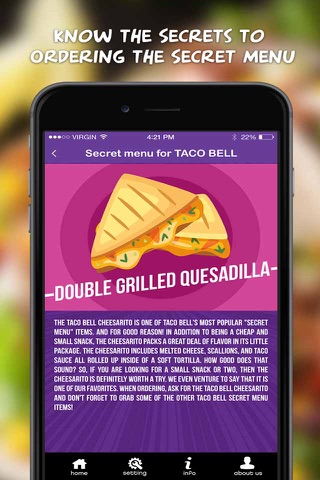 Secret Menu for Taco Bell screenshot 2