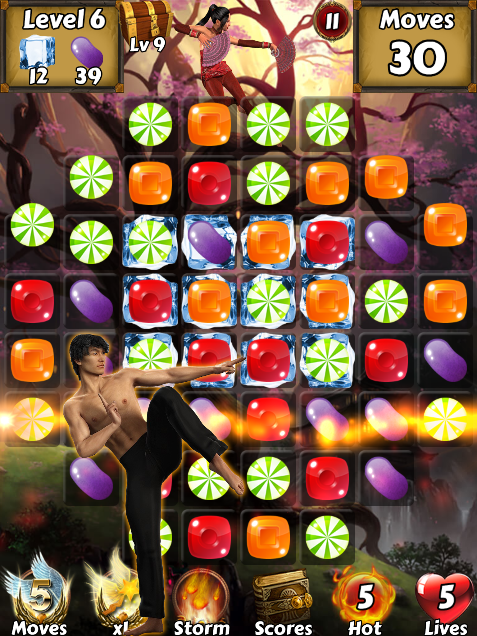 Kung Fu Candy Quest - Help Master Panda battle kungfu fighting warriors screenshot 6
