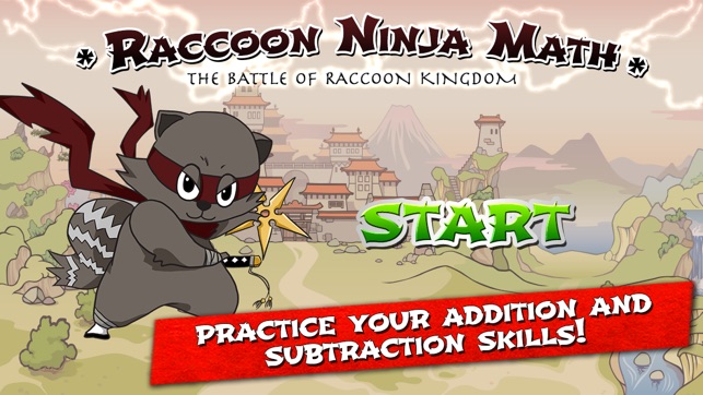 Raccoon Ninja: Addition Subtraction Games and Problems for F(圖1)-速報App