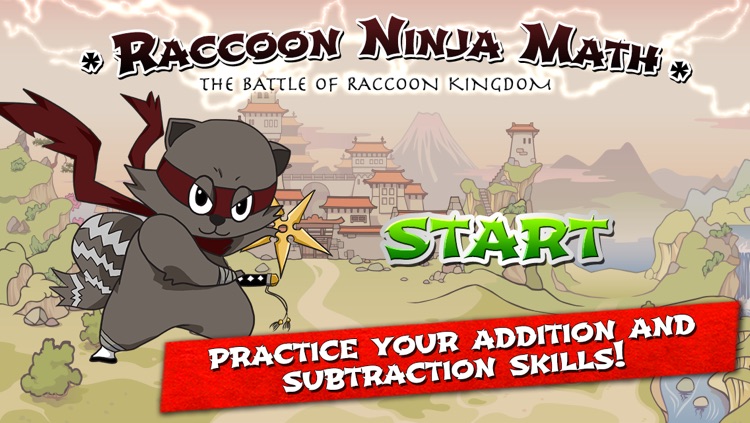 Raccoon Ninja: Addition Subtraction Games and Problems for Fast Basic Kindergarten Math Lessons