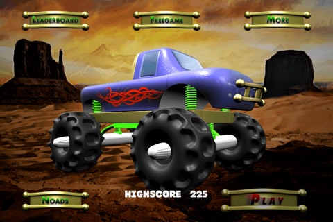 4 Wheels Monster Madness - Cool speed big truck road racing screenshot 2