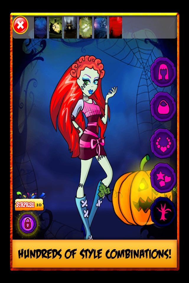 Halloween Vampire Girl Costume Dress Up Free Games screenshot 3