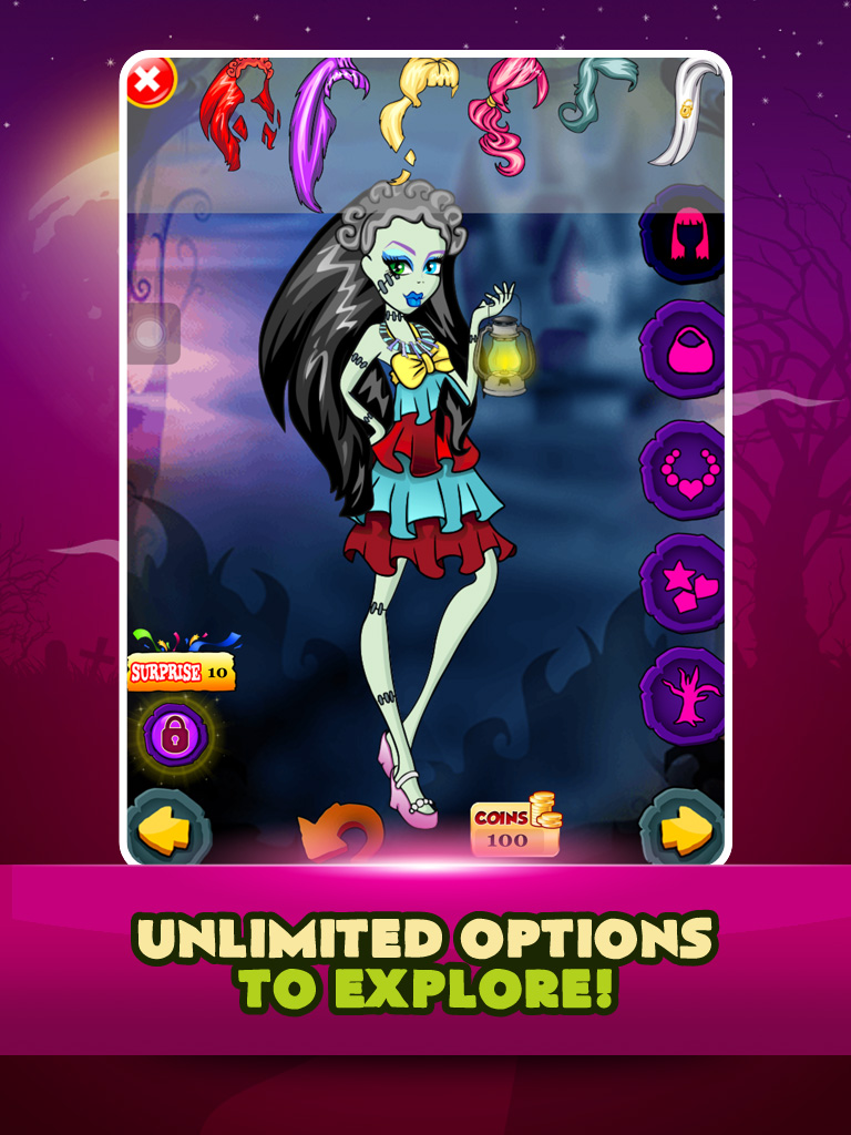 Princess Monster Makeover Salon Crazy Style Girl Dress Up screenshot 8