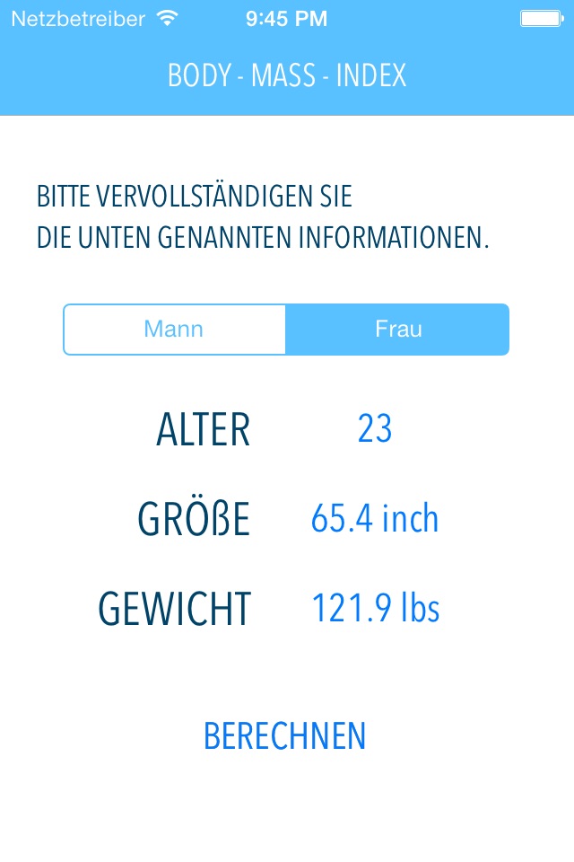 Body Mass Index screenshot 2