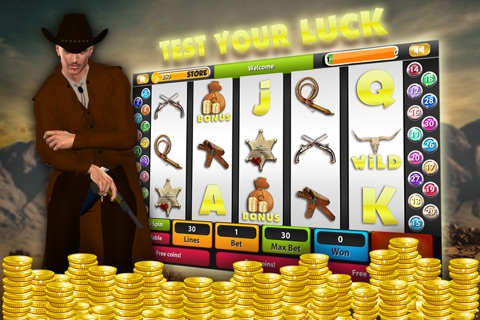 Texas Wild West Shootout Slot Machine- A western tale of casino cowboys screenshot 2