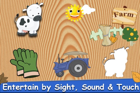 Farm Puzzle for Babies: Move Cartoon Images and Listen Sounds of Animals or Vehicles with Best Jigsaw Game and Top Fun for Kids, Toddlers and Preschool screenshot 2