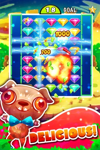 Manic Jewel's Match-3 - diamond game and kids digger's mania hd free screenshot 3