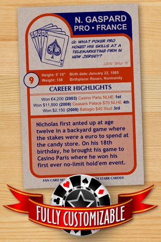 Poker Trading Card Maker - Make Your Own Custom Poker Cards with Starr Cards screenshot 2