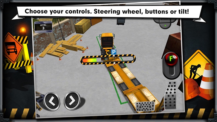 Trucker: Construction Parking Simulator - realistic 3D lorry and truck driver free racing game screenshot-4