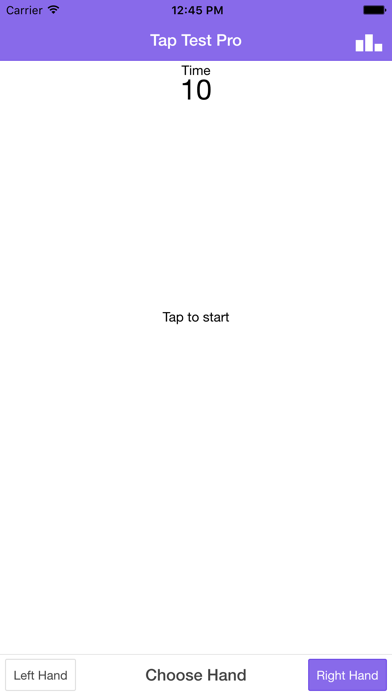 Tap Test Pro app screenshot