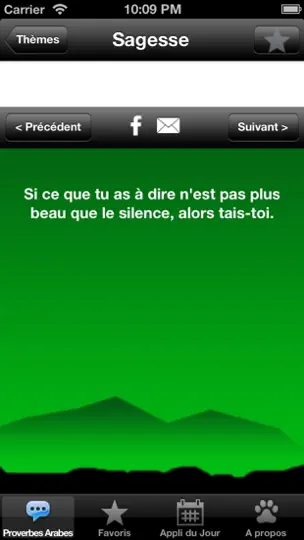 Capture d'écran de Proverbes Arabes sur iPhone 5