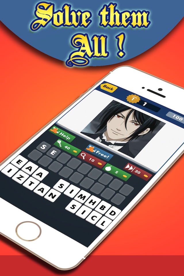 Sebastian Black Butler Edition Manga Characters Trivia Anime Quiz screenshot 2