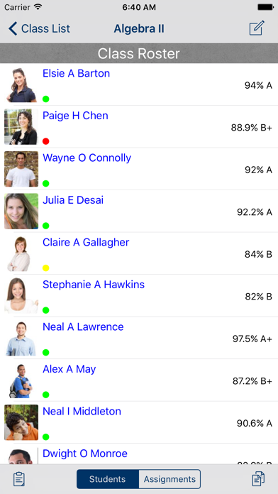 Screenshot #1 pour GradeBook Pro - Grade, Attendance, and Behavior Tracking