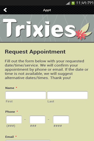 Trixies Salon screenshot 2