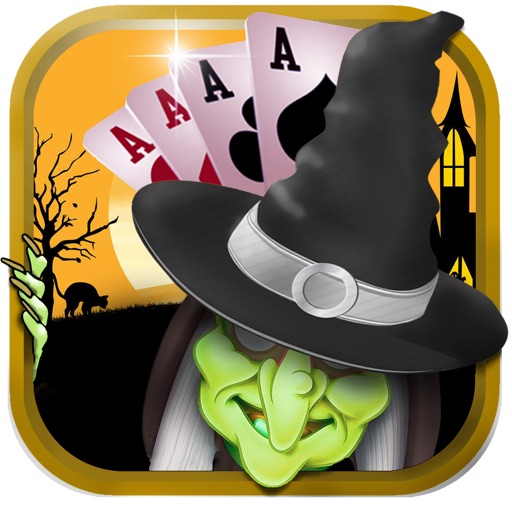 Halloween Tripeaks Solitaire Giant Full Deck of Black Death Cards iOS App