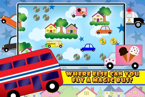 Ride on the Flying School Bus - A FREE Magic Vehicle Driver Game! screenshot 2