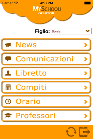 MySchool! Genitori smartphone screenshot 2