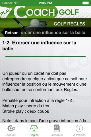 PlayCoach™ Golf Règles screenshot 3