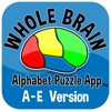 Whole Brain Alphabet Puzzle App - A E