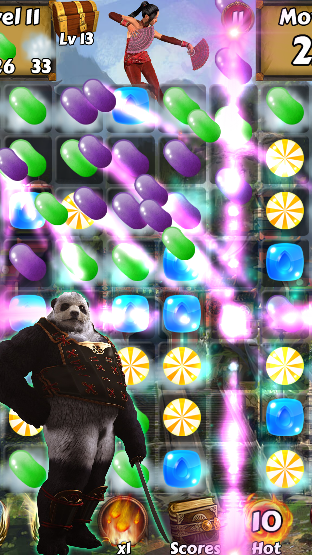 Kung Fu Candy Quest - Help Master Panda battle kungfu fighting warriors screenshot 3