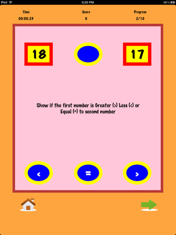 Screenshot #5 pour A Number Math App - practice basic elementary number facts for kindergarten, 1st and 2nd grade kids - FREE