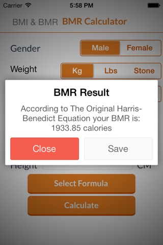 BMI & BMR Calculators screenshot 3