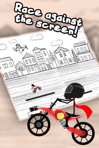 Biker Stickman Line Racer: City Rush Runner Pro screenshot 2