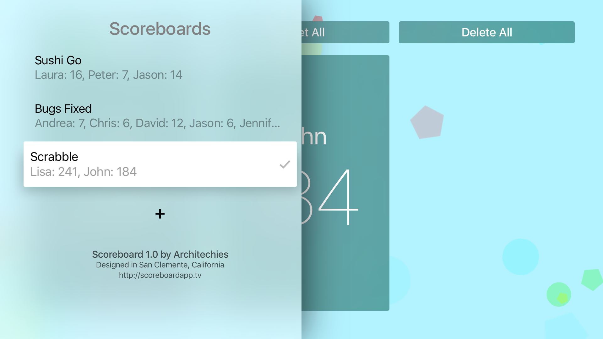 Scoreboard for TV screenshot 4
