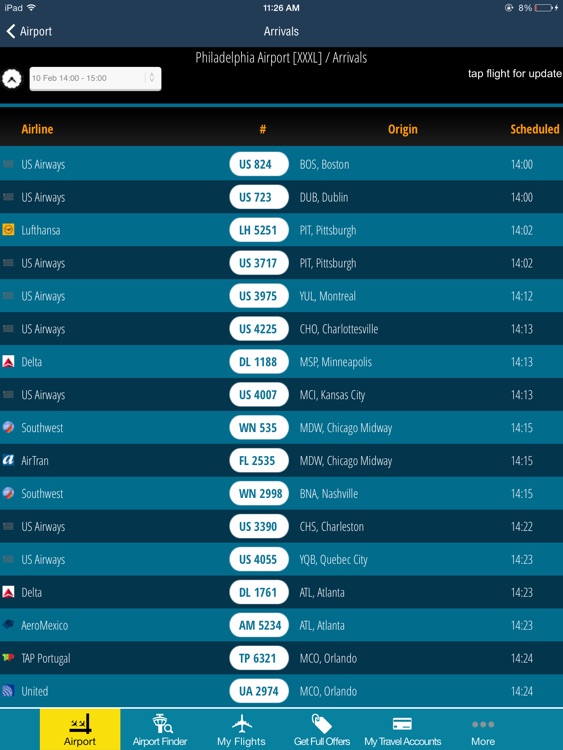 Philadelphia Airport HD Flight Tracker PHL