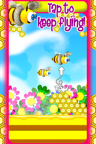 Fluffy Bee Fly - Endless Fun Flyer Adventure Race Free screenshot 3