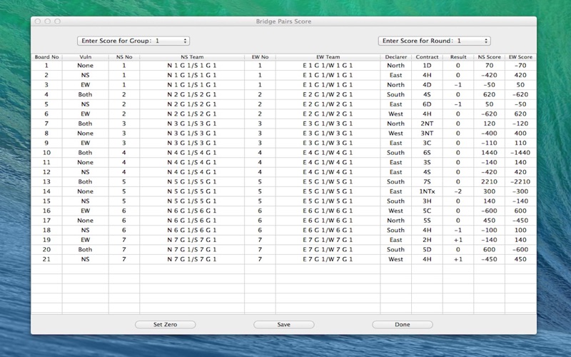 Screenshot #3 pour Bridge Pairs Score