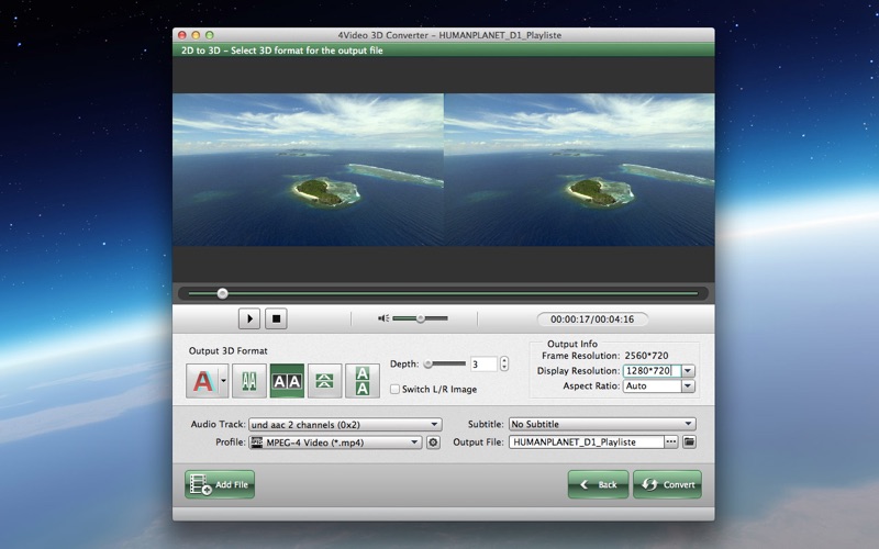 Screenshot #2 pour 4Video 3D Convertisseur