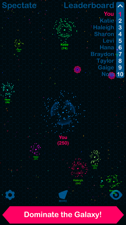 #5. Galaxy Wars Multiplayer (iOS) 由: Tiny Games