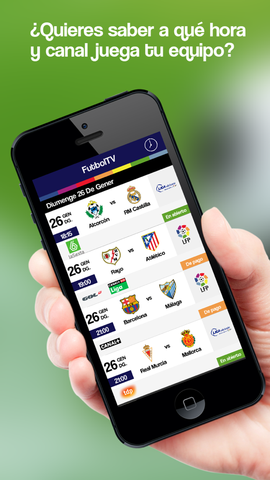 FutbolTV: Los horarios del fútbol en TV - 1.0 - (iOS)