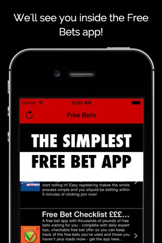 Free Bets , Free Bets , Free Bets - The Straightforward Free Bet App screenshot 4