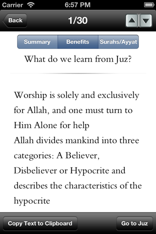 A Summary of the Quran: Juz by Juz screenshot 3