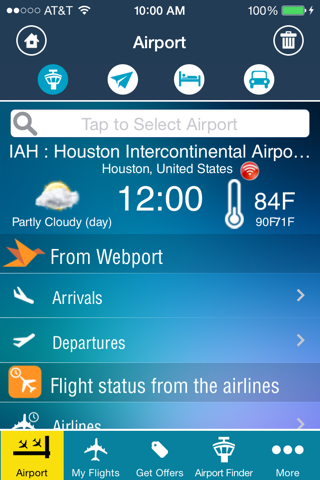 Houston Airport (IAH) + Radar screenshot 2