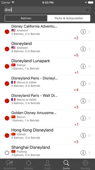 Screenshot von Coaster-Count auf dem iPhone 5