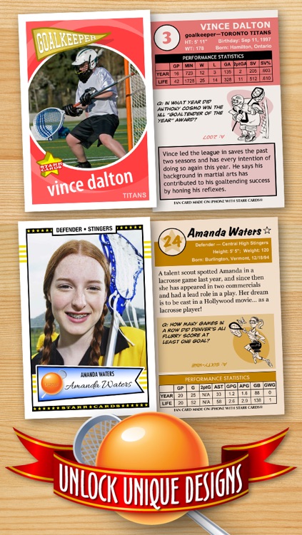 Lacrosse Card Maker - Make Your Own Custom Lacrosse Cards with Starr Cards