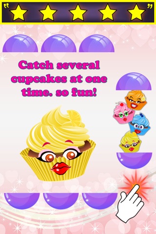 Cupcake Catch - Sweet Pretty Cool Glitter Cake Catching Fun for Girls Hot Top Maker Making Smile Happy Love Sprinkles Rainbow Smart Super Color Catcher Amazing Endless Hot Market Bakery Rush Dash Temple Saga Treat Make Game screenshot 2