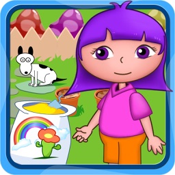 Jeux gratuits plantation des fleurs de jardin de Dora pour les enfants d'âge préscolaire et les tout-petits