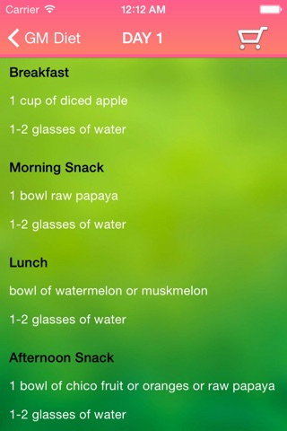 GM Diet Planner screenshot 2